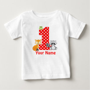 1st T-tröja för födelsedagskogsmarkpersonlig T-shirt