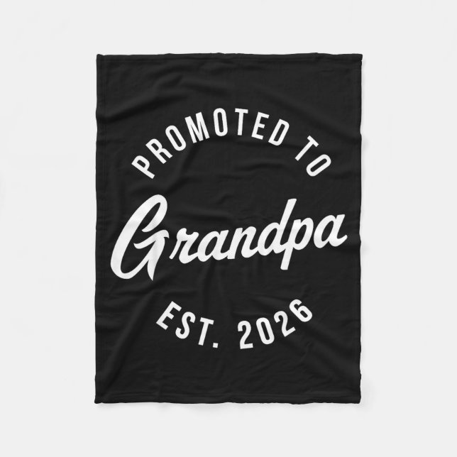 1st Time Grandpa Est 2026 New First Grandpa 2026  Fleecefilt (Framsidan)