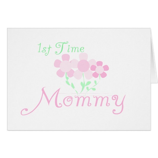 1st Time mammor Hälsningskort (Framsidan Horizontal)