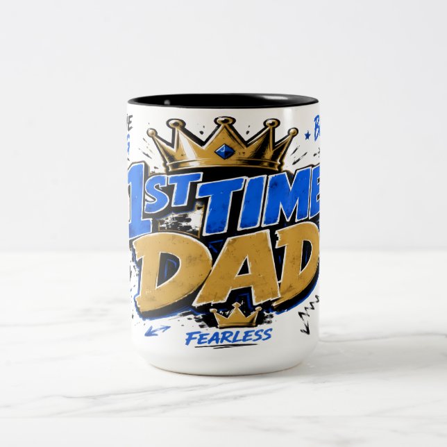 1st Time Pappa Två-Tonad Mugg (Center)