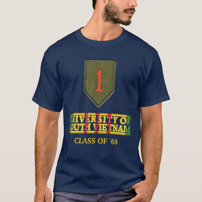 1st Universiteten för Inf Div av den södra Vietnam T-shirt (Framsida)