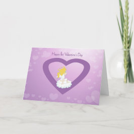 1st Valentin kort för dagängel