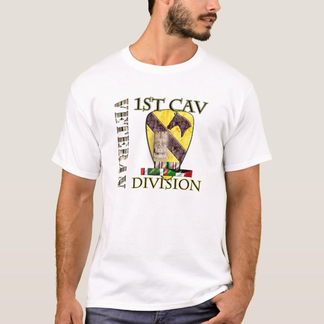 1st Veteran för Cav DIV ökenstorm Tee (Framsida)
