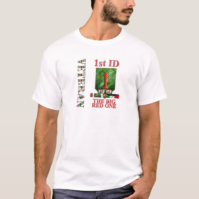 1st Veteran för storm för infanteriuppdelningsöken T-shirt (Framsida)