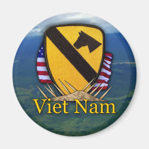 1st vets för cav för kavallerivietnam luft lappa magnet