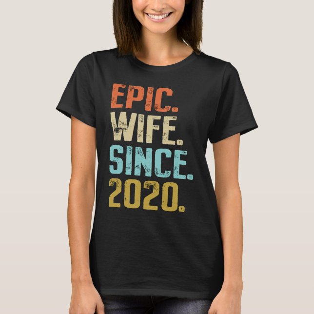 1st Wedding Anniversary For Her Best Epic Wife Sin T Shirt (Framsida)