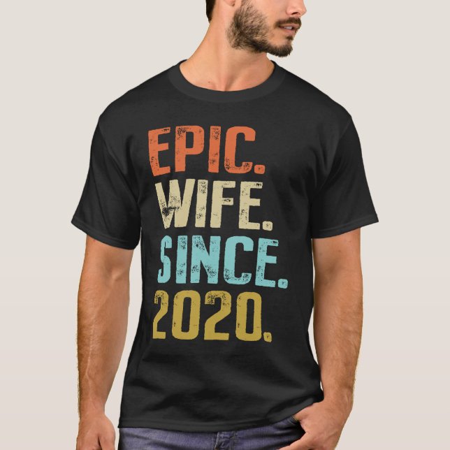 1st Wedding Anniversary For Her Best Epic Wife Sin T Shirt (Framsida)