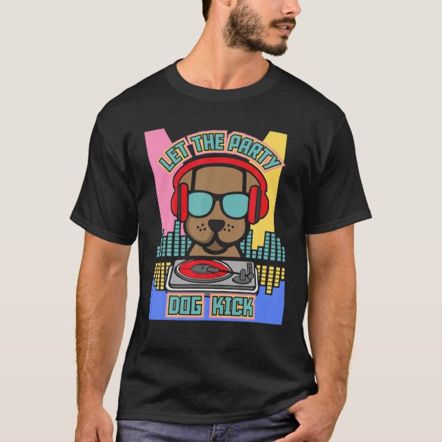 2000 års utfall Millenium 2000 Hund valp i Party T Shirt (Framsida)