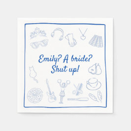 2000 års y2k söt Princess Bachelorette-Anpassnings Pappersservett