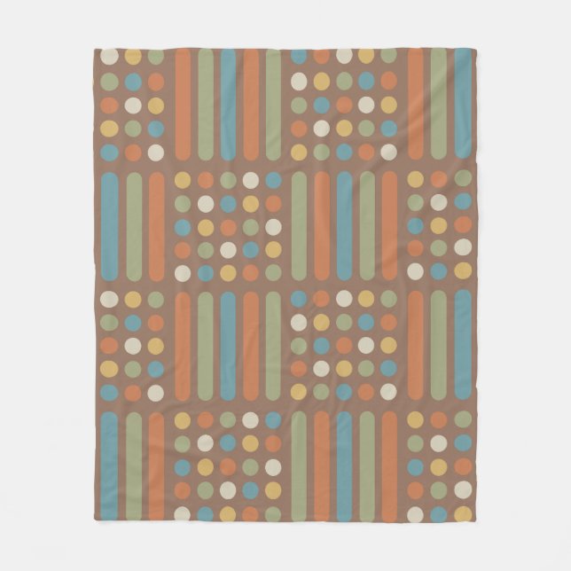 2000-årscykler Linjer Multifärgat 2 Fleecefilt (Framsidan)