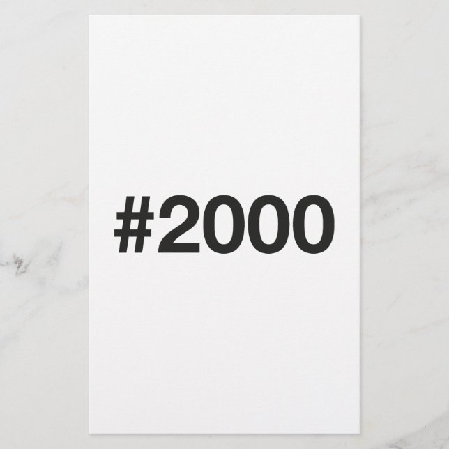 2000 Hashtag 25 födelsedagsdagen Flygblad (Framsidan)