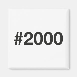 2000 Hashtag 25 födelsedagsdagen Magnet