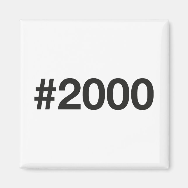 2000 Hashtag 25 födelsedagsdagen Magnet (Framsidan)