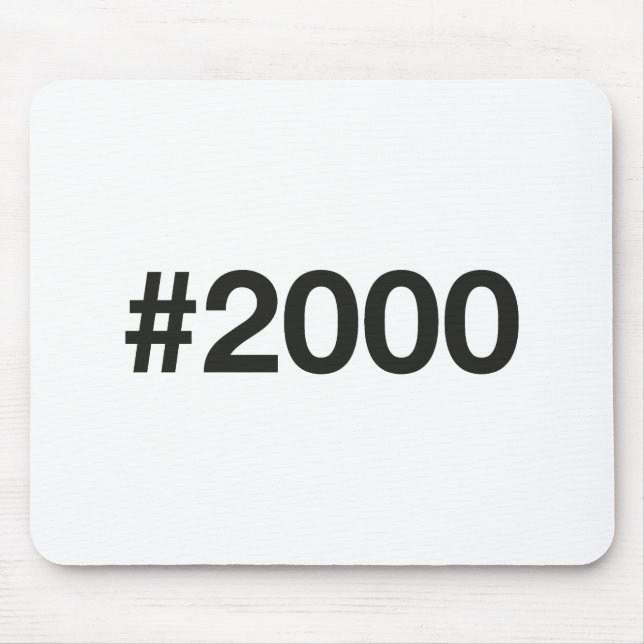 2000 Hashtag 25 födelsedagsdagen Musmatta (Framsidan)