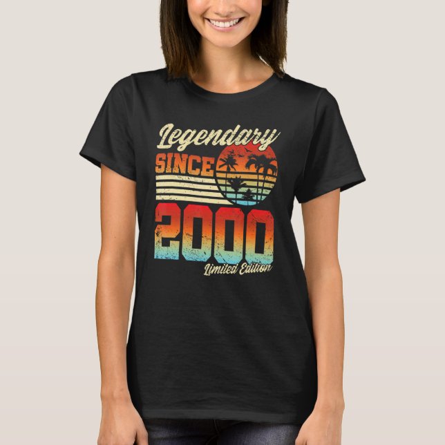 2000 I 2000 Birthday Women Manar 1 T Shirt (Framsida)
