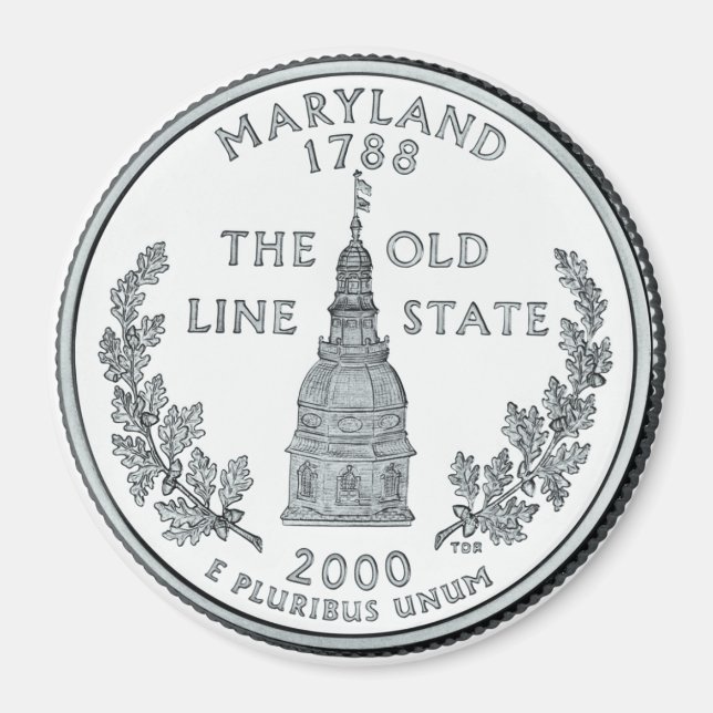 2000 Maryland State-kvartalsmagnet Magnet (Framsidan)