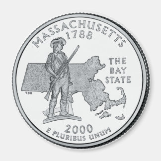 2000 Massachusetts State Quarter magnet