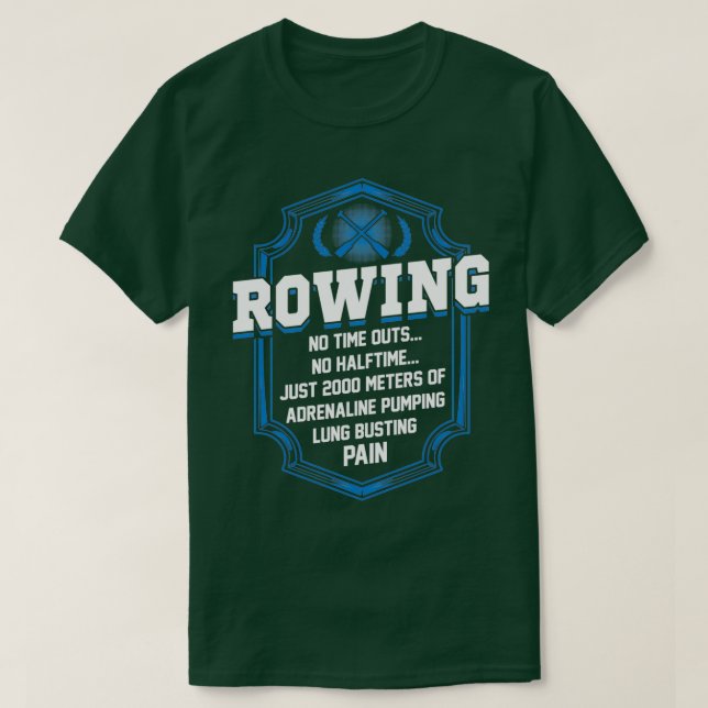 2000 Meters Rowing T Shirt (Design framsida)