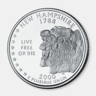 2000 New Hampshire State Quarter magnet