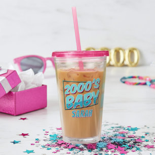 2000 Nostalgiskt throwback akrylttumlare Baby Take Away Mugg