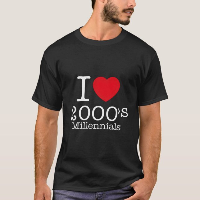 2000-Talets Millennials Generation Är Här Illustra T Shirt (Framsida)