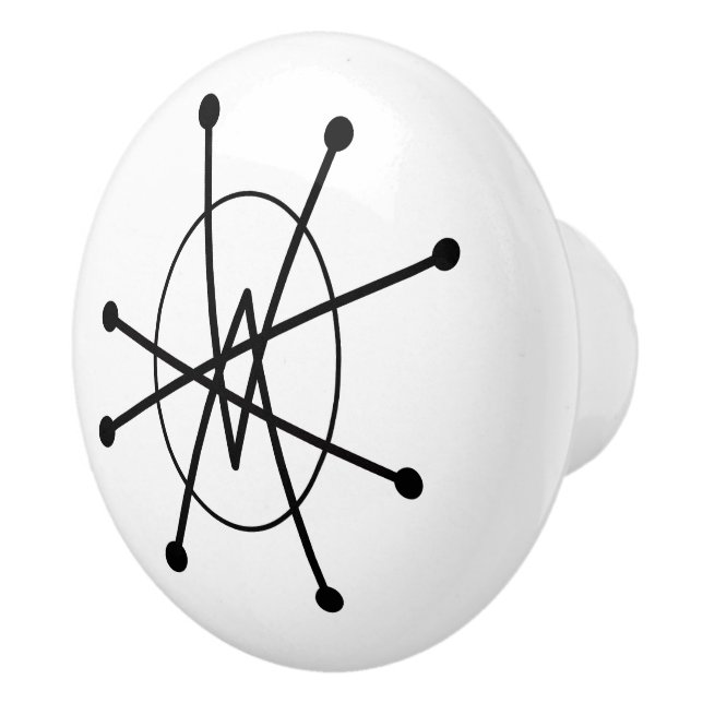 2000-talets moderna Abstrakt Atomic MCM MOD Sputni Knopp (Höger)