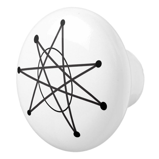 2000-talets moderna Abstrakt Atomic MCM MOD Star A Knopp (Höger)