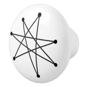 2000-talets moderna Abstrakt Atomic MCM MOD Star Knopp