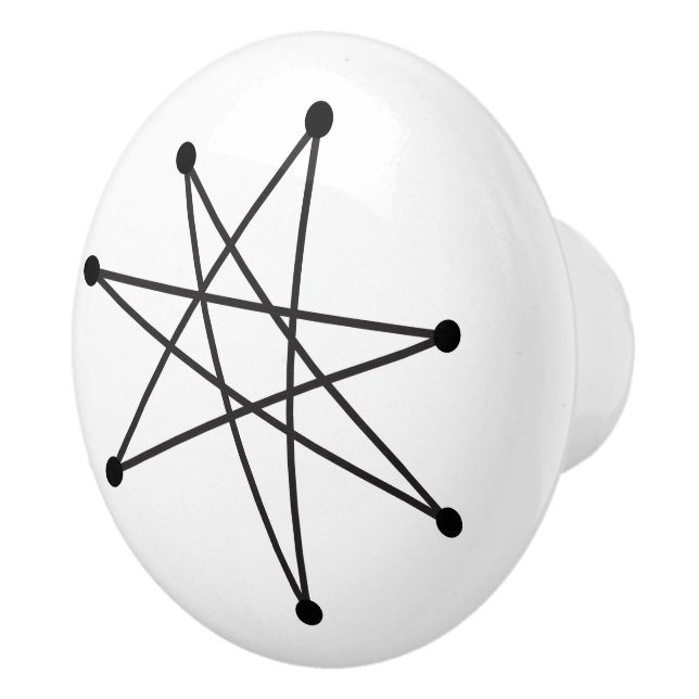 2000-talets moderna Abstrakt Atomic MCM MOD Star Knopp (Höger)