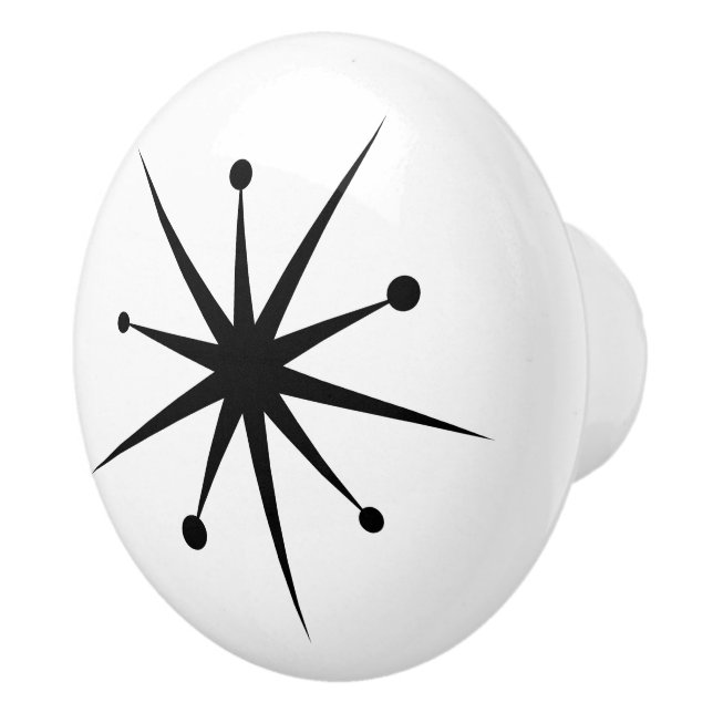 2000-talets moderna Abstrakt Atomic MCM Starburst Knopp (Höger)