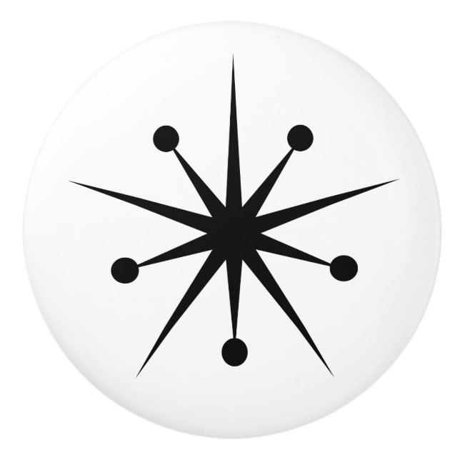 2000-talets moderna Abstrakt Atomic MCM Starburst Knopp (Framsidan)
