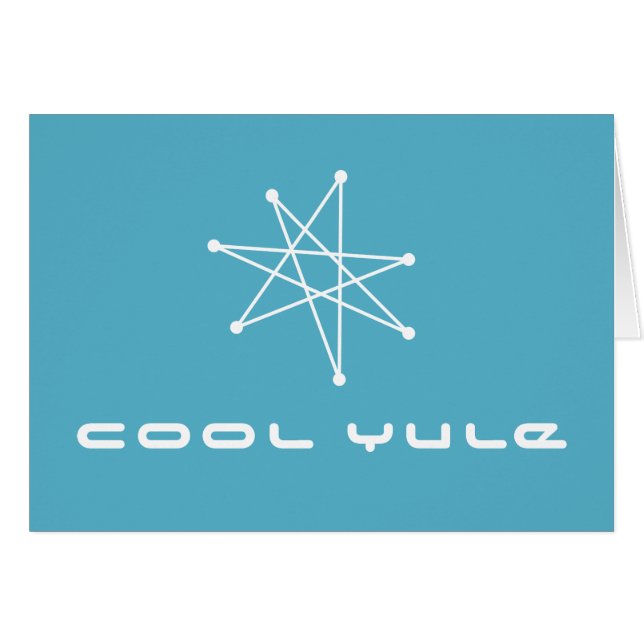 2000-talets moderna julstjärna hälsningskort (Framsidan Horizontal)