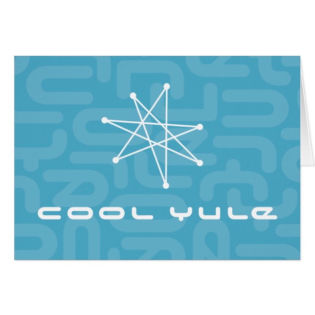 2000-talets moderna julstjärna hälsningskort (Framsidan Horizontal)