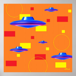 2000-talets moderna UFO Patrol Ken Gage Poster