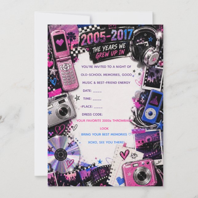 2000-tals Nostalgi Fest Inbjudan (Framsida)