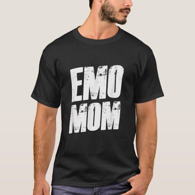 2000s 00s EMO Mamma   EMO Punk T Shirt (Framsida)