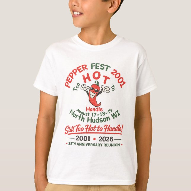 2001 Pepper Fest 25-årsjubileum Ungdomströja T Shirt (Framsida)