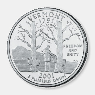 2001 Vermont State-kvartalsmagnet Magnet