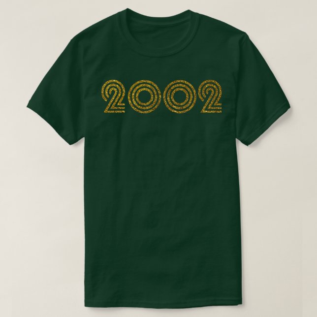 2002 Åldersår Glitter T Shirt (Design framsida)