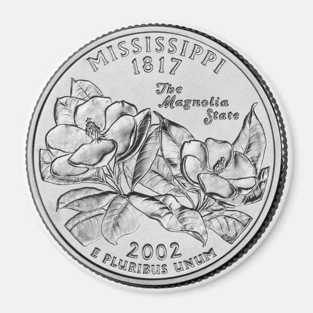 2002 Mississippi State Quarter Magnet (Framsidan)
