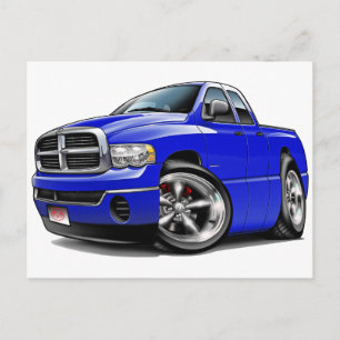 2003-08 Ram Quad Blue Lastbil Vykort