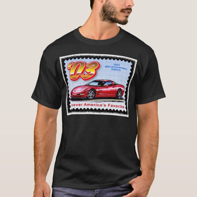 2003 50th årsdag Corvette Tee Shirt (Framsida)