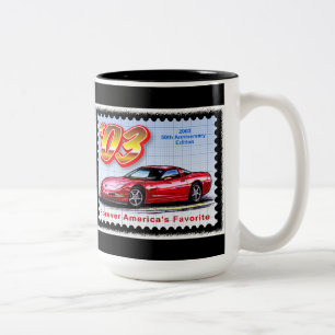 2003 50th årsdag Corvette Två-Tonad Mugg