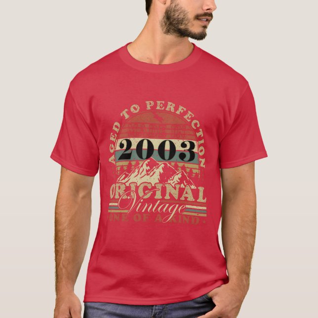 2003 Årgångs Retro Vintage Födelsedagspresent retr T Shirt (Framsida)