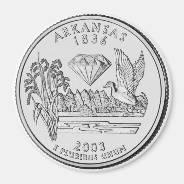 2003 Arkansas State Quarter Magnet (Framsidan)