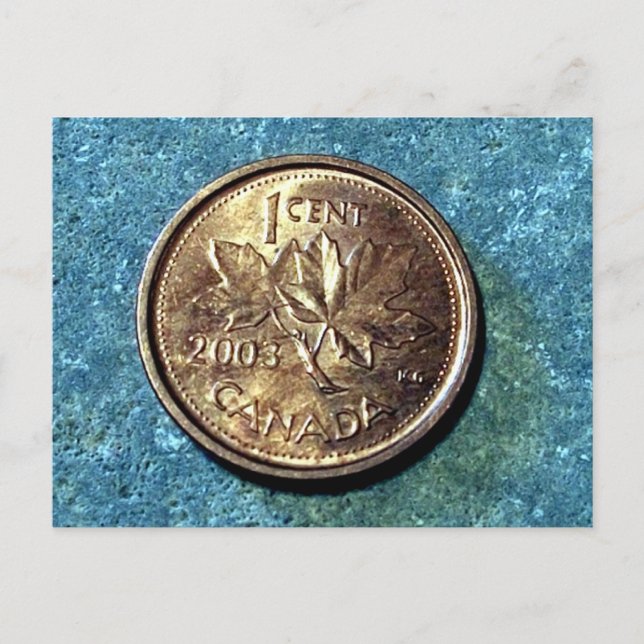 2003 Canadian Penny (Front) Postcard Vykort (Framsida)