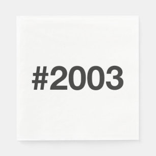 2003 Hashtag 22 födelsedagsdagen Pappersservett