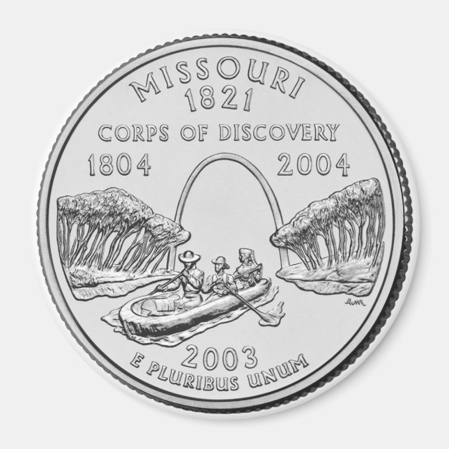 2003 Missouri State Quarter Magnet (Framsidan)