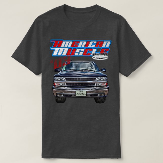 2003,Tahoe,Squarebody Lastbil,Yukon,Suburban,Silve T Shirt (Design framsida)