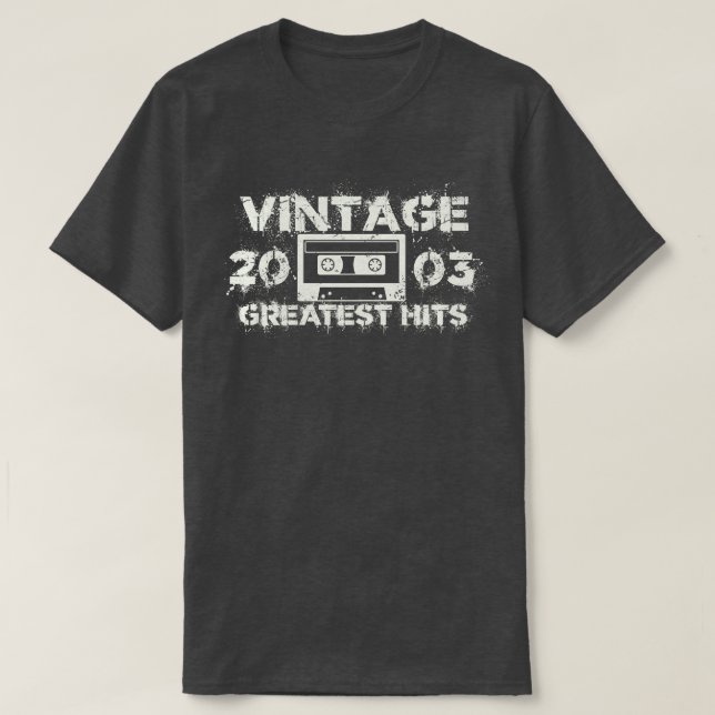 2003 Underbarare Vintagen Vit T Shirt (Design framsida)